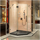 Prism Lux 74-3/4" H x 40" W x 40" D Hinged Frameless Shower Enclosure with Clear Glass - image 1