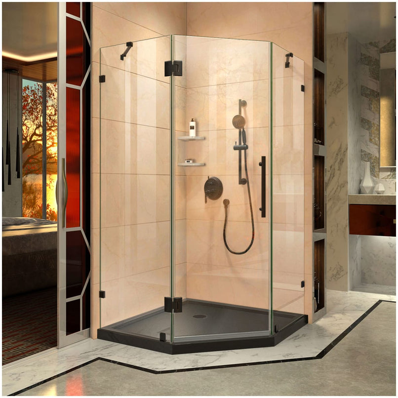 Prism Lux 74-3/4" H x 40" W x 40" D Hinged Frameless Shower Enclosure with Clear Glass - image 1