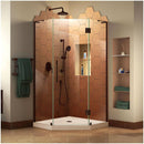 Prism Plus 72" H x 38" W x 38" D Hinged Frameless Shower Enclosure with Clear Glass and 40" x 40" Shower Base - image 1