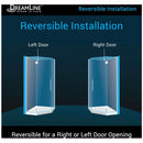 Prism Plus 72" H x 38" W x 38" D Hinged Frameless Shower Enclosure with Clear Glass and 40" x 40" Shower Base - image 4