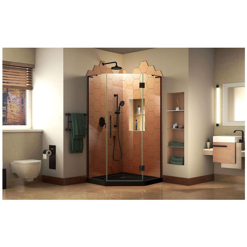 Prism Plus 72" High x 40" Wide x 42" Deep Hinged Frameless Shower Enclosure with Clear Glass - image 9