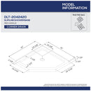 Prism Plus 72" High x 40" Wide x 42" Deep Hinged Frameless Shower Enclosure with Clear Glass - image 14