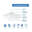 Prism Plus 72" High x 40" Wide x 42" Deep Hinged Frameless Shower Enclosure with Clear Glass - image 19