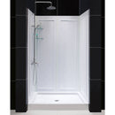 Infinity-Z 76-3/4" High x 48" Wide x 36" Deep Alcove Shower Module with Clear Sliding Shower Door, Center Drain Base, and Acrylic Backwall Kit - image 24