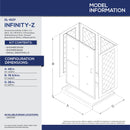 Infinity-Z 76-3/4" High x 48" Wide x 36" Deep Alcove Shower Module with Clear Sliding Shower Door, Center Drain Base, and Acrylic Backwall Kit - image 26