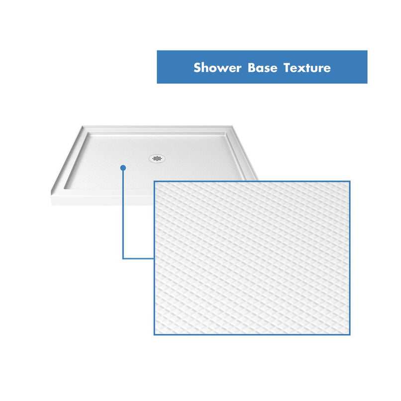 Infinity-Z 76-3/4" High x 48" Wide x 36" Deep Alcove Shower Module with Clear Sliding Shower Door, Center Drain Base, and Acrylic Backwall Kit - image 21