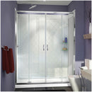 Visions 76-3/4" High x 60" Wide Sliding Framed Shower Enclosure with Clear Glass and 36" Deep x 60" Wide Shower Base with Left Drain - image 1