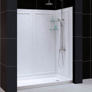 Infinity-Z 76-3/4" High x 60" Wide x 30" Deep Alcove Shower Module with Clear Sliding Shower Door, Right Drain Base, and Acrylic Backwall Kit - image 13