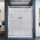 Infinity-Z 76-3/4" High x 60" Wide Sliding Framed Shower Door with Clear Glass and 32" Deep x 60" Wide Shower Base with Center Drain - image 1