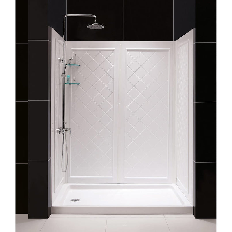 Infinity-Z 76-3/4" High x 60" Wide Sliding Framed Shower Door with Clear Glass and 34" Deep x 60" Wide Shower Base with Left Drain - image 10