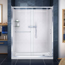 Infinity-Z 76-3/4" High x 60" Wide Sliding Framed Shower Door with Clear Glass and 34" Deep x 60" Wide Shower Base with Right Drain - image 1