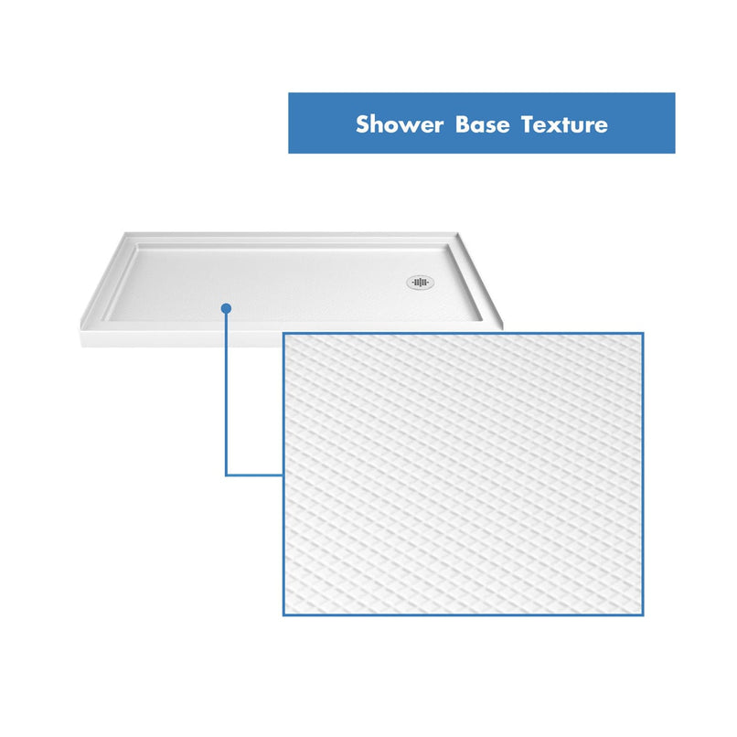 Infinity-Z 76-3/4" High x 60" Wide x 36" Deep Alcove Shower Module with Clear Sliding Shower Door, Right Drain Base, and Acrylic Backwall Kit - image 11