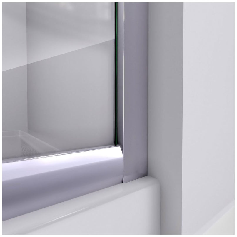 Prime 33" Wide x 76 3/4" High Semi-Frameless Clear Glass Sliding Shower Enclosure - Includes Shower Base - image 9