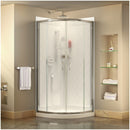 Prime 36" Wide x 76 3/4" High Semi-Frameless Frosted Glass Sliding Shower Enclosure - Includes Shower Base - image 1