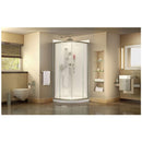 Prime 36" Wide x 76 3/4" High Semi-Frameless Frosted Glass Sliding Shower Enclosure - Includes Shower Base - image 7