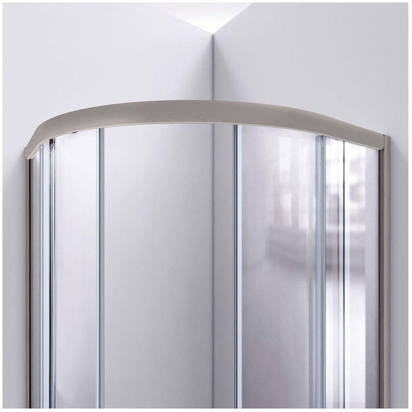 Prime 36" Wide x 76 3/4" High Semi-Frameless Frosted Glass Sliding Shower Enclosure - Includes Shower Base - image 8