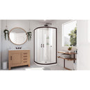 Prime 38" Wide x 76 3/4" High Semi-Frameless Clear Glass Sliding Shower Enclosure - Includes Shower Base - image 22