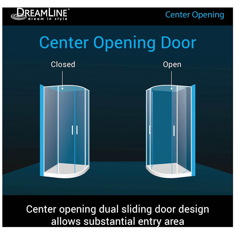 Prime 38" Wide x 76 3/4" High Semi-Frameless Frosted Glass Sliding Shower Enclosure - Includes Shower Base - image 5