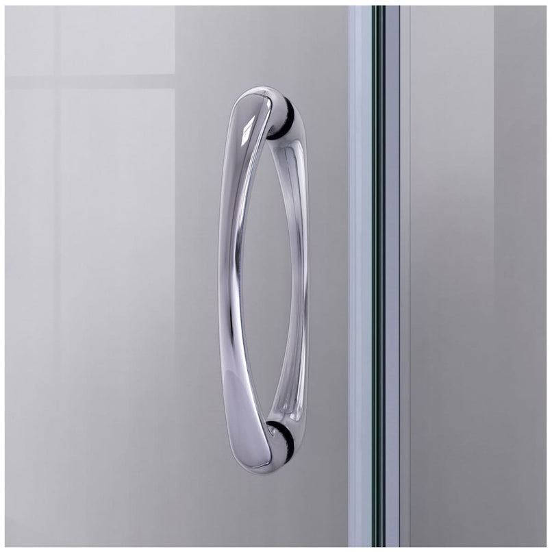 Prime 38" Wide x 76 3/4" High Semi-Frameless Frosted Glass Sliding Shower Enclosure - Includes Shower Base - image 15