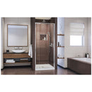 Flex 74-3/4" High x 32" Wide Pivot Framed Shower Door with Clear Glass and 32" Deep x 32" Wide Shower Base with Center Drain - image 4