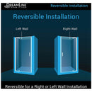 Flex 74-3/4" High x 36" Wide Pivot Framed Shower Door with Clear Glass and 36" Deep x 36" Wide Shower Base with Center Drain - image 3