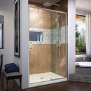 Flex 36" D x 48" W x 74 3/4" H Semi Frameless Shower Door with Center Drain Base Kit - image 1