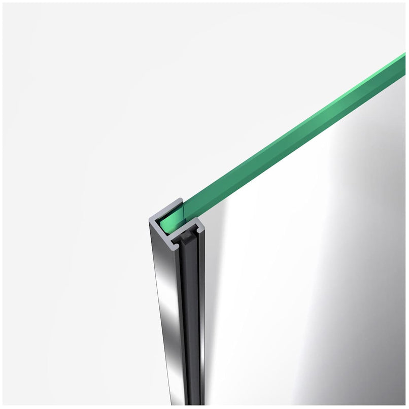 Flex 32" D x 60" W x 74 3/4" H Semi Frameless Shower Door with Right Drain Base Kit - image 8