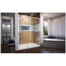 Flex 34" D x 60" W x 74 3/4" H Semi Frameless Shower Door with Center Drain Base Kit - image 4