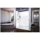 Flex 30" D x 60" W x 76 3/4" H Semi Frameless Shower Door with Left Drain Base and Backwalls - image 4