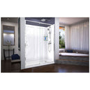 Flex 30" D x 60" W x 76 3/4" H Semi Frameless Shower Door with Right Drain Base and Backwalls - image 4