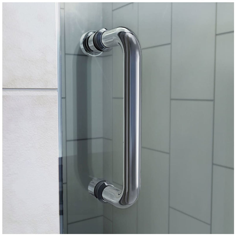 Flex 36" D x 60" W x 76 3/4" H Semi Frameless Shower Door with Left Drain Base and Backwalls - image 7