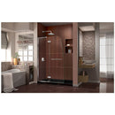 Aqua Ultra 74-3/4" High x 60" Wide 30" Deep Hinged, Shower Screen Frameless Shower Door with Clear Glass, SlimeLine Shower Base Kit, and Left Drain - image 10