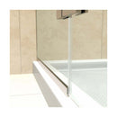 Aqua Ultra 74-3/4" High x 60" Wide 34" Deep Hinged Frameless Shower Door with Clear Glass, SlimeLine Shower Base Kit, and Left Drain - image 4