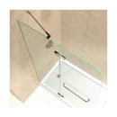 Aqua Ultra 74-3/4" High x 60" Wide 34" Deep Hinged, Shower Screen Frameless Shower Door with Clear Glass, SlimeLine Shower Base Kit, and Right Drain - image 3
