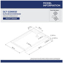 Aqua Ultra 74-3/4" High x 60" Wide 36" Deep Hinged Frameless Shower Door with Clear Glass, SlimeLine Shower Base Kit, and Right Drain - image 8