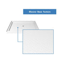 Aqua Ultra 74-3/4" High x 48" Wide 36" Deep Hinged Frameless Shower Door with Clear Glass, SlimeLine Shower Base Kit, and Center Drain - image 12