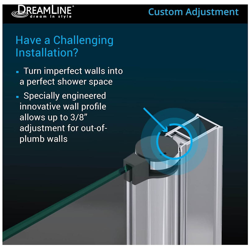 Aqua Fold Bi-Fold Shower Enclosure with White 36" x 36" Acrylic Base and Backwall Kit - image 2