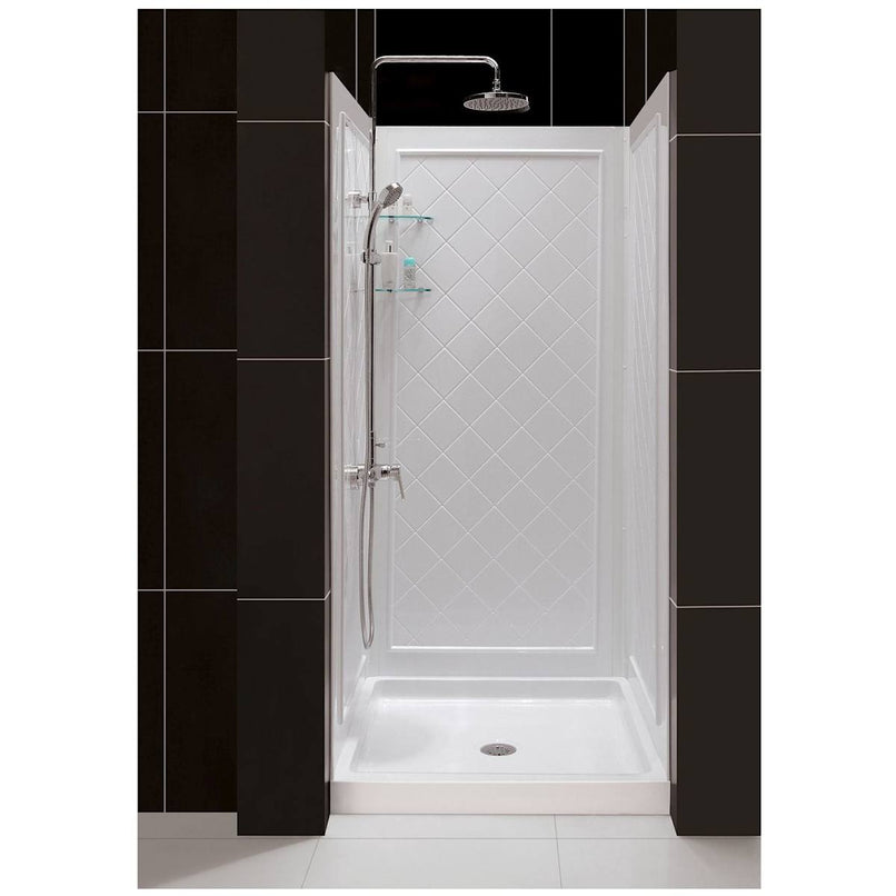 Aqua Fold Bi-Fold Shower Enclosure with White 32" x 32" Acrylic Base and Backwall Kit - image 13