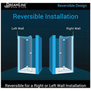 Aqua Fold 74-3/4" H x 36" W x 36" D Bi-Fold Frameless Shower Enclosure with Clear Glass and 36" x 36" Shower Base - image 3