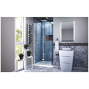 Aqua Fold 74-3/4" H x 36" W x 36" D Bi-Fold Frameless Shower Enclosure with Clear Glass and 36" x 36" Shower Base - image 4