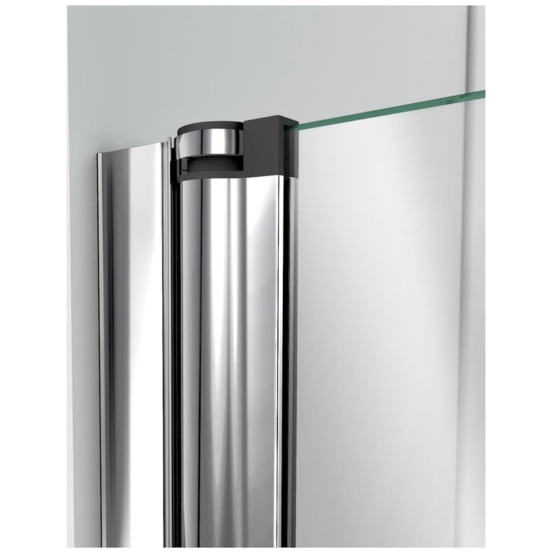 Aqua Fold 74-3/4" H x 36" W x 36" D Bi-Fold Frameless Shower Enclosure with Clear Glass and 36" x 36" Shower Base - image 5