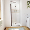 Aqua-Q Fold 36" D x 36" W x 74-3/4" H Frameless Bi-Fold Shower Door and Base with Acrylic Kit - image 1
