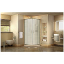 Prime 33" Wide x 74 3/4" High Semi-Frameless Frosted Glass Sliding Shower Enclosure - Includes Shower Base - image 4