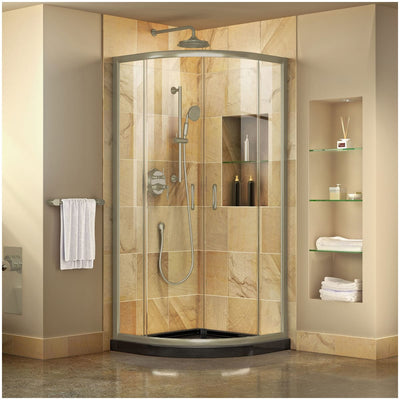 Prime 74-3/4" High x 33" Wide x 33" Deep Sliding Framed Shower Enclosure with Clear Glass - image 1