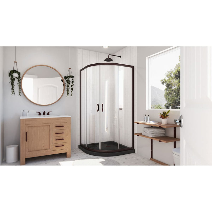 Prime 74-3/4" High x 33" Wide x 33" Deep Sliding Framed Shower Enclosure with Clear Glass - image 15