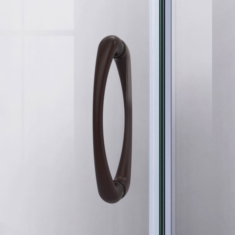 Prime 33" Wide x 74 3/4" High Semi-Frameless Frosted Glass Sliding Shower Enclosure - Includes Shower Base - image 26