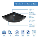 Prime 74-3/4" High x 36" Wide x 36" Deep Sliding Framed Shower Enclosure with Clear Glass - image 2