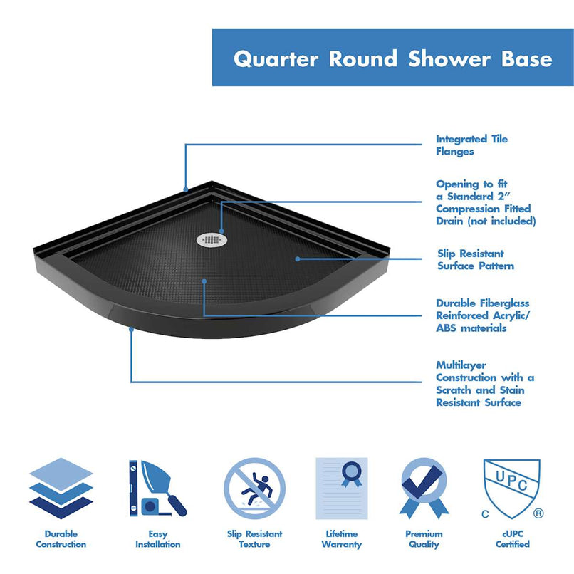 Prime 74-3/4" High x 36" Wide x 36" Deep Sliding Framed Shower Enclosure with Clear Glass - image 2