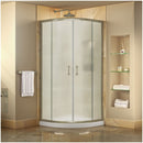 Prime 38" Wide x 74 3/4" High Semi-Frameless Frosted Glass Sliding Shower Enclosure - Includes Shower Base - image 1