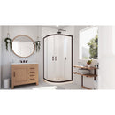 Prime 38" Wide x 74 3/4" High Semi-Frameless Frosted Glass Sliding Shower Enclosure - Includes Shower Base - image 15